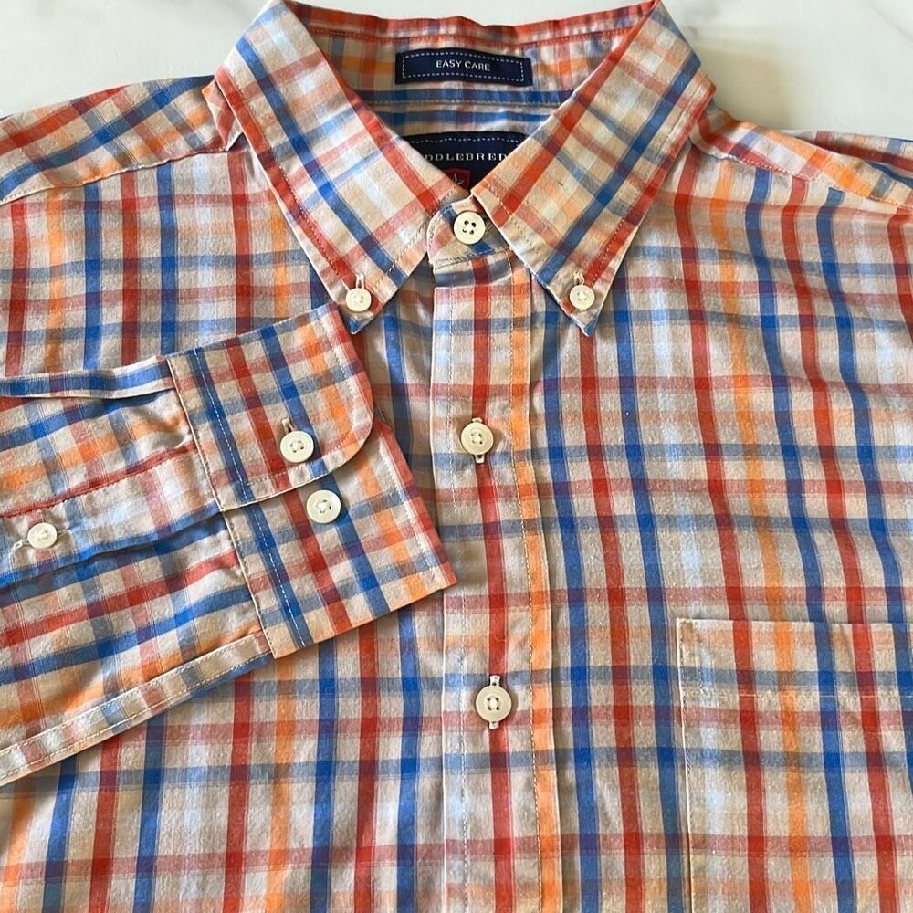 Saddlebred Poly/Cotton Button Down Shirt Mens M